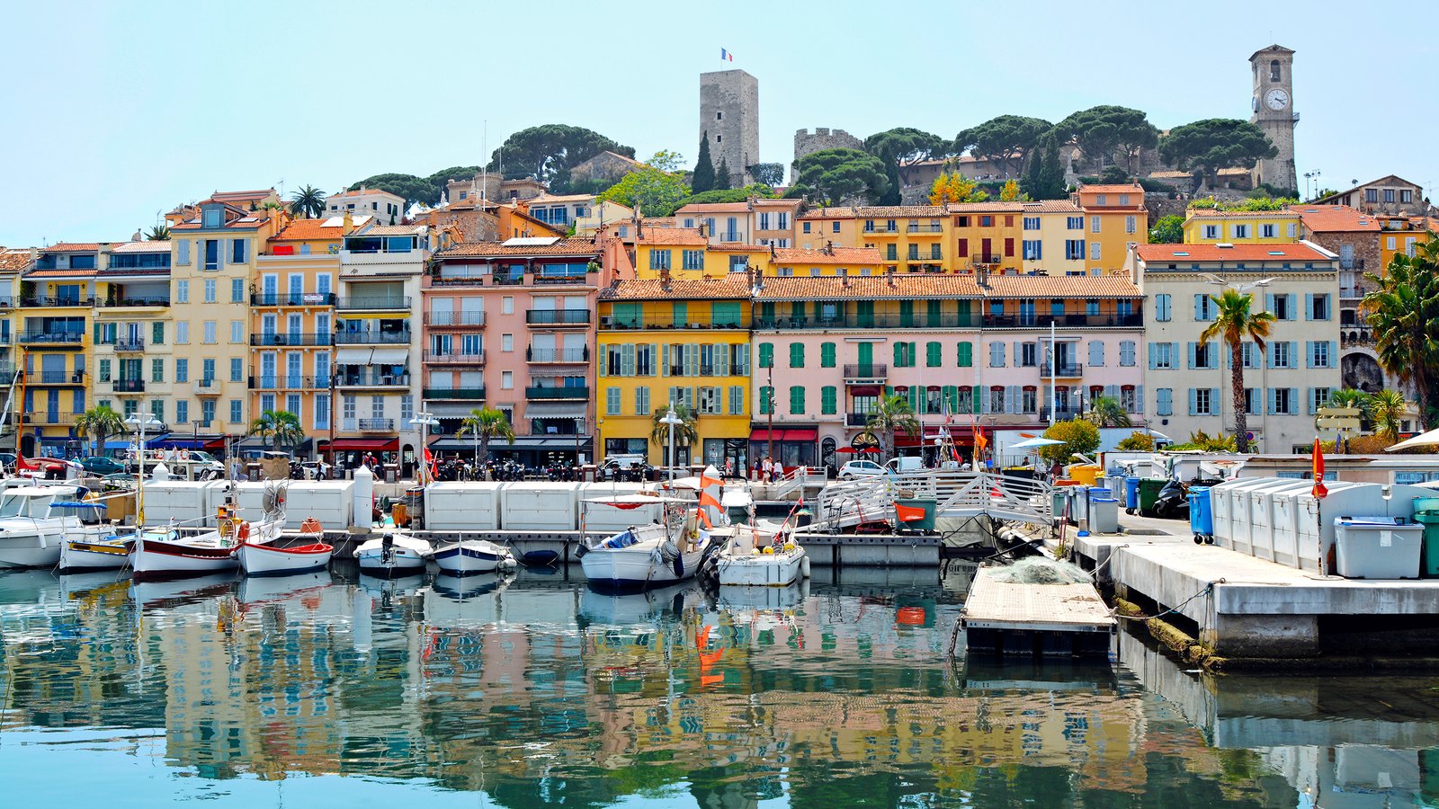 Cannes harbour and Le Suquet